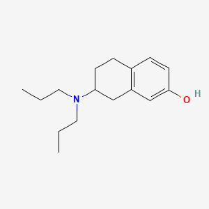 molecular formula C16H25NO B1198209 7-(Dipropylamino)-5,6,7,8-tetrahydronaphthalen-2-ol hydrobromide CAS No. 74938-11-7
