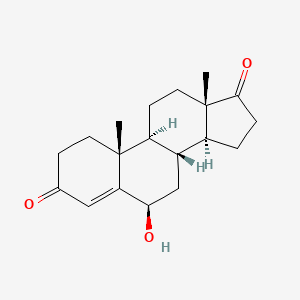 molecular formula C19H26O3 B1198214 6β-羟基雄烯二酮 CAS No. 63-00-3