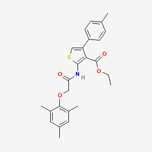 molecular formula C25H27NO4S B11982241 Ethyl 2-(((mesityloxy)acetyl)amino)-4-(4-methylphenyl)-3-thiophenecarboxylate 