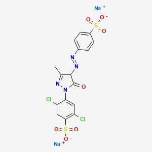 molecular formula C16H10Cl2N4Na2O7S2 B1198229 C.I. Acid Yellow 17, disodium salt CAS No. 6359-98-4