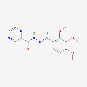 molecular formula C15H16N4O4 B11982295 N'-(2,3,4-Trimethoxybenzylidene)-2-pyrazinecarbohydrazide 