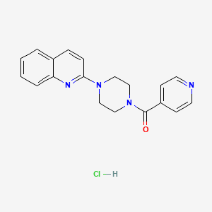 molecular formula C19H19ClN4O B11982335 Piperazine, 1-isonicotinoyl-4-(2-quinolyl)-, monohydrochloride CAS No. 101153-54-2
