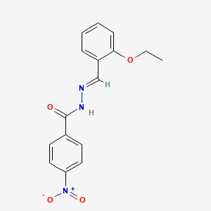 molecular formula C16H15N3O4 B11982362 N'-(2-ethoxybenzylidene)-4-nitrobenzohydrazide CAS No. 302910-70-9