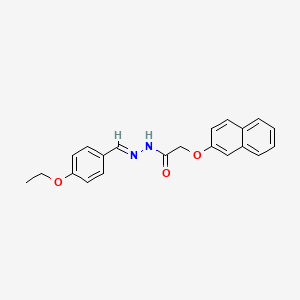 molecular formula C21H20N2O3 B11982484 N'-(4-ethoxybenzylidene)-2-(2-naphthyloxy)acetohydrazide CAS No. 303088-40-6