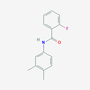 molecular formula C15H14FNO B11982505 N-(3,4-dimethylphenyl)-2-fluorobenzamide CAS No. 136926-08-4