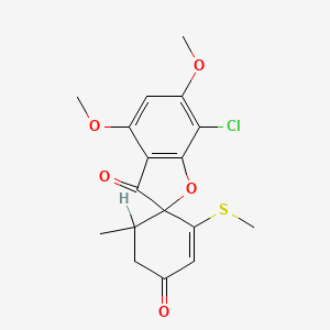 Spiro[benzofuran-2(3H),1'-[2]cyclohexene]-3,4'-dione, 7-chloro-4,6-dimethoxy-6'-methyl-2'-(methylthio)-