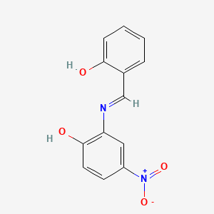molecular formula C13H10N2O4 B11982566 alpha-(2-Hydroxy-5-nitrophenylimino)-o-cresol CAS No. 15666-64-5