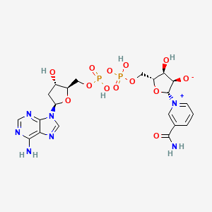 (2R,3R,4S,5R)-5-[[[[(2R,3S,5R)-5-(6-aminopurin-9-yl)-3-hydroxyoxolan-2-yl]methoxy-hydroxyphosphoryl]oxy-hydroxyphosphoryl]oxymethyl]-2-(3-carbamoylpyridin-1-ium-1-yl)-4-hydroxyoxolan-3-olate