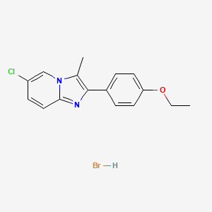 molecular formula C16H16BrClN2O B11982672 6-Chloro-2-(4-ethoxyphenyl)-3-methylimidazo[1,2-a]pyridine hydrobromide 