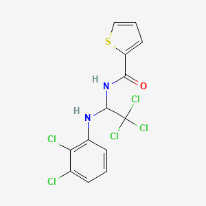 molecular formula C13H9Cl5N2OS B11982719 N-{2,2,2-trichloro-1-[(2,3-dichlorophenyl)amino]ethyl}thiophene-2-carboxamide 