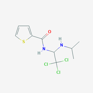 molecular formula C10H13Cl3N2OS B11983146 N-[2,2,2-trichloro-1-(propan-2-ylamino)ethyl]thiophene-2-carboxamide 