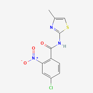 4-chloro-N-(4-methyl-2-thiazolyl)-2-nitrobenzamide