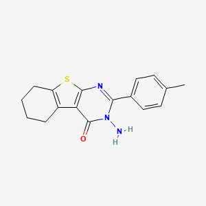 molecular formula C17H17N3OS B1198329 3-氨基-2-(4-甲基苯基)-5,6,7,8-四氢-[1]苯并噻唑[2,3-d]嘧啶-4-酮 