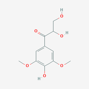 molecular formula C11H14O6 B119833 2,3-Dihydroxy-1-(4-hydroxy-3,5-dimethoxyphenyl)propan-1-one CAS No. 33900-74-2