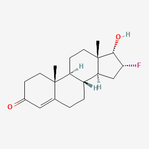 molecular formula C19H27FO2 B1198335 16alpha-Fluoro-17alpha-hydroxyandrost-4-en-3-one CAS No. 4565-45-1