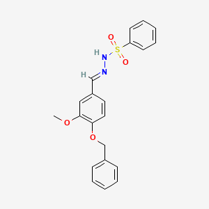 molecular formula C21H20N2O4S B11983350 N'-(4-(Benzyloxy)-3-methoxybenzylidene)benzenesulfonohydrazide 