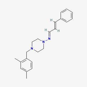 molecular formula C22H27N3 B11983366 N-(4-(2,4-Dimethylbenzyl)-1-piperazinyl)-N-(3-phenyl-2-propenylidene)amine 