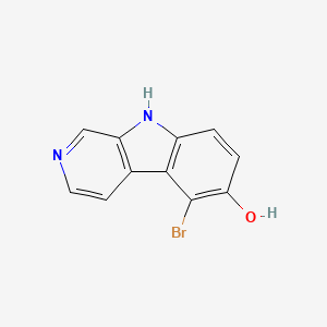 molecular formula C11H7BrN2O B1198340 9H-Pyrido(3,4-b)indol-6-ol, 5-bromo- CAS No. 88704-37-4
