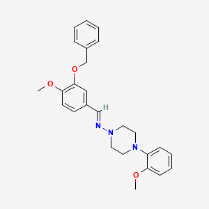 molecular formula C26H29N3O3 B11983431 N-(3-(Benzyloxy)-4-methoxybenzylidene)-4-(2-methoxyphenyl)-1-piperazinamine 