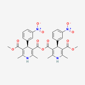 5-O-[(4R)-5-Methoxycarbonyl-2,6-dimethyl-4-(3-nitrophenyl)-1,4-dihydropyridine-3-carbonyl] 3-O-methyl (4S)-2,6-dimethyl-4-(3-nitrophenyl)-1,4-dihydropyridine-3,5-dicarboxylate