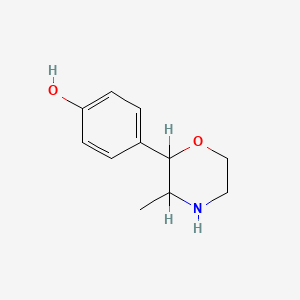 molecular formula C11H15NO2 B1198348 4-(3-methylmorpholin-2-yl)phenol CAS No. 54804-09-0