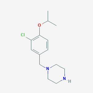molecular formula C14H21ClN2O B11983549 1-(3-Chloro-4-isopropoxybenzyl)piperazine 
