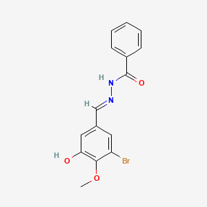 molecular formula C15H13BrN2O3 B11983564 N'-(3-Bromo-5-hydroxy-4-methoxybenzylidene)benzohydrazide CAS No. 303063-46-9