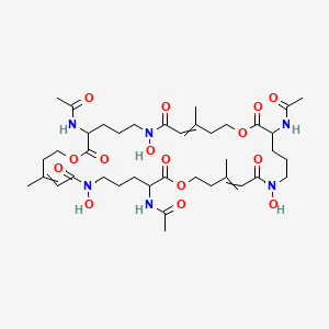 N-(15,27-diacetamido-7,19,31-trihydroxy-10,22,34-trimethyl-2,8,14,20,26,32-hexaoxo-1,13,25-trioxa-7,19,31-triazacyclohexatriaconta-9,21,33-trien-3-yl)acetamide