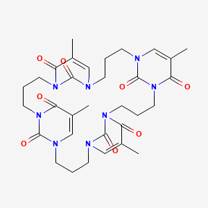 molecular formula C32H40N8O8 B1198362 1,3-Trimethylene thymine cyclic tetramer CAS No. 68675-73-0