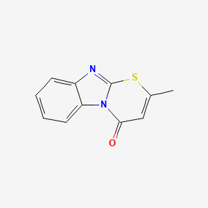 molecular formula C11H8N2OS B1198364 2-Methyl-4H-benzo[4,5]imidazo[2,1-b][1,3]thiazin-4-one CAS No. 64411-76-3