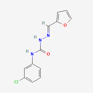 molecular formula C12H10ClN3O2 B11983653 2-Furaldehyde, 4-(m-chlorophenyl)semicarbazone CAS No. 119033-97-5