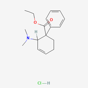 molecular formula C17H24ClNO2 B1198378 Ethyl 2-(dimethylamino)-1-phenylcyclohex-3-ene-1-carboxylate hydrochloride CAS No. 24357-97-9
