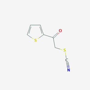 molecular formula C7H5NOS2 B11983801 2-Oxo-2-(2-thienyl)ethyl thiocyanate CAS No. 43045-25-6