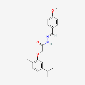 molecular formula C20H24N2O3 B11983874 2-(5-Isopropyl-2-methylphenoxy)-N'-(4-methoxybenzylidene)acetohydrazide CAS No. 302909-11-1