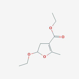molecular formula C10H16O4 B011984 Ethyl 5-ethoxy-2-methyl-4,5-dihydrofuran-3-carboxylate CAS No. 107260-09-3
