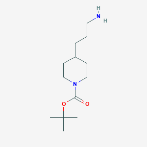 molecular formula C13H26N2O2 B119841 Tert-butyl 4-(3-aminopropyl)piperidine-1-carboxylate CAS No. 150349-65-8