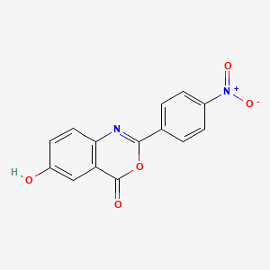 molecular formula C14H8N2O5 B1198417 6-Hydroxy-2-(4-nitrophenyl)-3,1-benzoxazin-4-one 