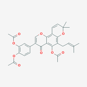 molecular formula C31H30O9 B1198421 Pomiferin, triacetate CAS No. 5436-25-9
