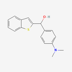 molecular formula C17H17NOS B1198423 1-Benzothiophen-2-yl-(4-dimethylaminophenyl)methanol CAS No. 6314-39-2