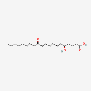 molecular formula C20H30O4 B1198433 (5S)-5-hydroxy-12-oxoicosa-6,8,10,14-tetraenoic acid 