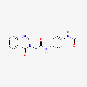 molecular formula C18H16N4O3 B11984418 N-(4-(Acetylamino)phenyl)-2-(4-oxo-3(4H)-quinazolinyl)acetamide 