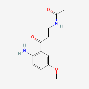 molecular formula C12H16N2O3 B1198449 n-[3-(2-Amino-5-methoxyphenyl)-3-oxopropyl]acetamide CAS No. 52450-39-2