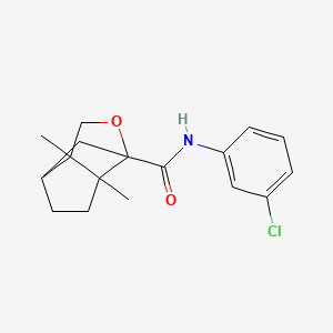 molecular formula C17H20ClNO2 B11984505 N-(3-chlorophenyl)-3a,6a-dimethylhexahydro-1H-1,4-methanocyclopenta[c]furan-1-carboxamide 