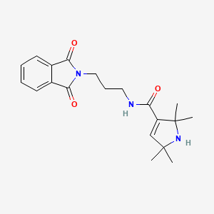 molecular formula C20H25N3O3 B1198459 N-[3-(1,3-dioxoisoindol-2-yl)propyl]-2,2,5,5-tetramethyl-1H-pyrrole-3-carboxamide CAS No. 93799-37-2
