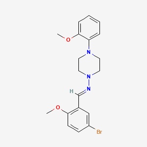 molecular formula C19H22BrN3O2 B11984634 N-[(E)-(5-bromo-2-methoxyphenyl)methylidene]-4-(2-methoxyphenyl)piperazin-1-amine 