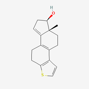 molecular formula C16H18OS B1198467 A-Nor-3-thiaestra-1,5(10),8,14-tetraen-17(e)-ol CAS No. 60273-14-5