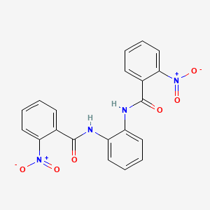 molecular formula C20H14N4O6 B11984672 Benzamide, N,N'-1,2-phenylenebis[2-nitro- CAS No. 88134-15-0