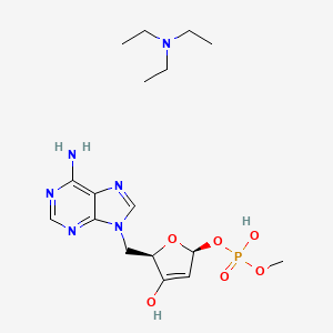 molecular formula C17H29N6O6P B1198469 Methyl 5'-(6-aminopurin-9-yl)-5'-deoxy-beta-D-ribofuranoside 2',3'-cyclic monophosphate CAS No. 76281-91-9