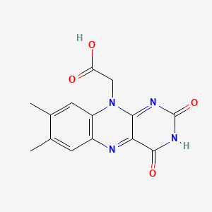 molecular formula C14H12N4O4 B1198471 Carboxymethylflavin CAS No. 21079-31-2