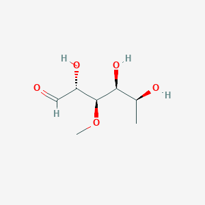 molecular formula C7H14O5 B1198472 L-Mannose, 6-deoxy-3-O-methyl- CAS No. 4060-08-6